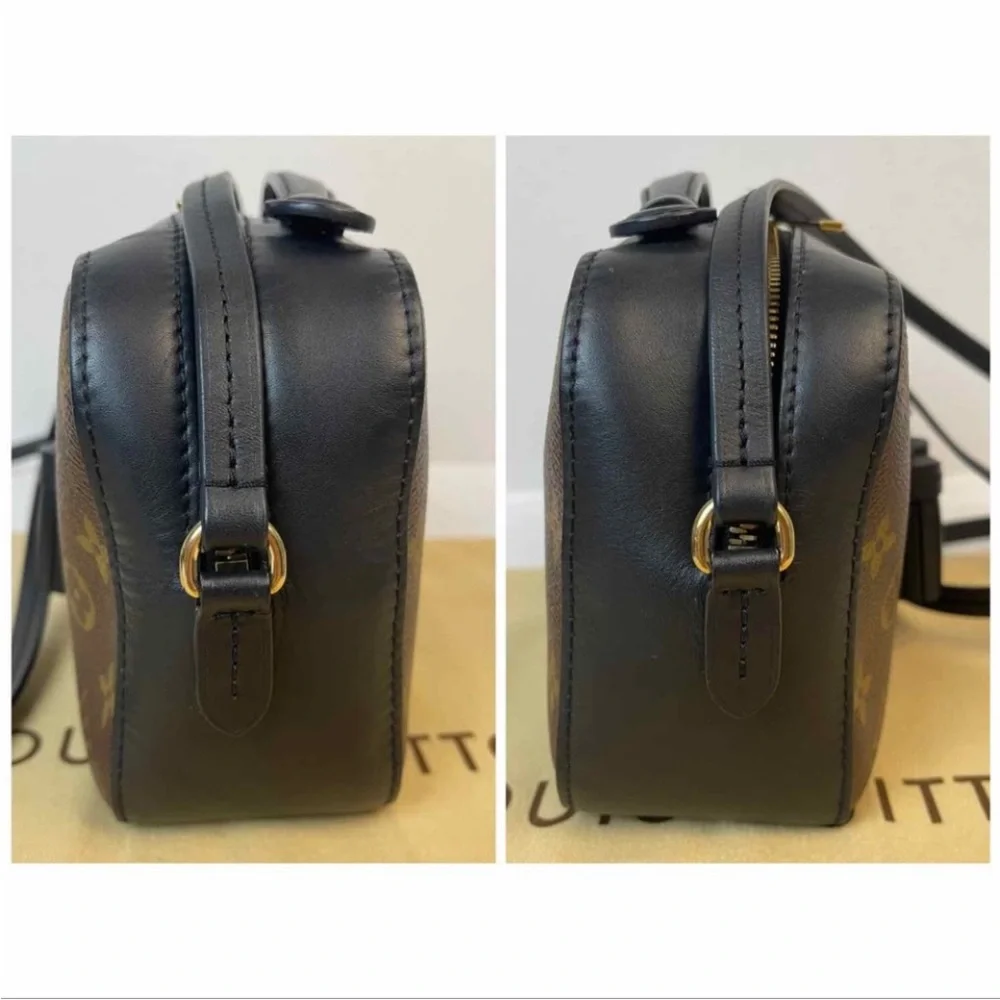 Authentic Louis Vuitton Saintonge Noir Monogram Crossbody Bag